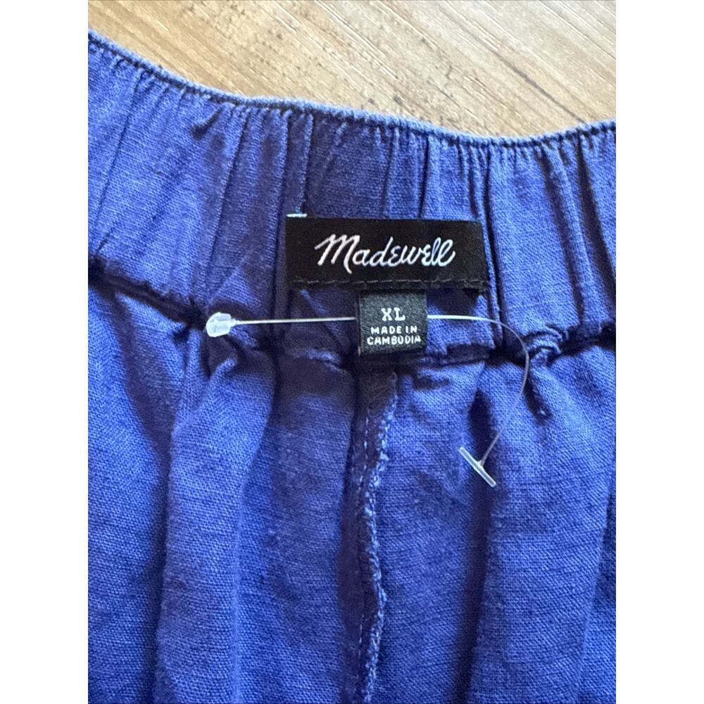 Madewell NWT XL Blue Shorts Nordstrom Linen Viscose Blend Loose Fit Casual Nice - Picture 6 of 16